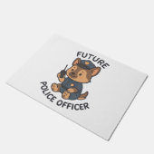 Süßer Hund fährt Skateboard Fußmatte (Schrägansicht)