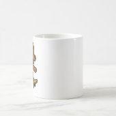 Süßer Hund fährt Skateboard Kaffeetasse (Mittel)