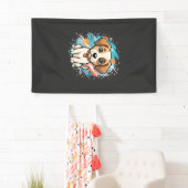 Süßer Hund Farb-Spritzer Vektor Kunst_1 Banner (Insitu)