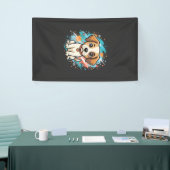 Süßer Hund Farb-Spritzer Vektor Kunst_1 Banner (Messeveranstaltung)