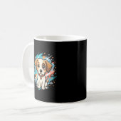 Süßer Hund Farb-Spritzer Vektor Kunst_1 Kaffeetasse (Vorderseite Links)