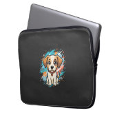 Süßer Hund Farb-Spritzer Vektor Kunst_1 Laptopschutzhülle (Vorderseite Links)
