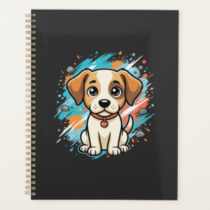 Süßer Hund Farb-Spritzer Vektor Kunst_1 Planer