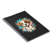 Süßer Hund Farbe Spritzer Vektor Kunst_1 Notizblock (Rechte Seite)