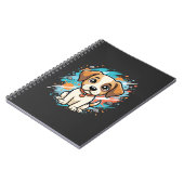 Süßer Hund Farbe Spritzer Vektor Kunst_1 Notizblock (Linke Seite)
