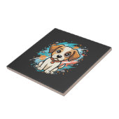 Süßer Hund Farbklecks Vektor Kunst_1 Fliese (Seite)