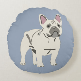 Süßer Hund, Französische Bulldogge Rundes Kissen