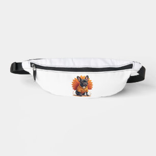Süßer Hund Frenchie Thanksgiving Kinder Teenager M Bauchtasche