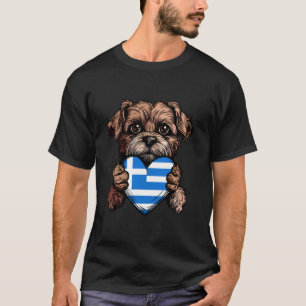 Süßer Hund Griechenland Herz griechischer Stolz He T-Shirt