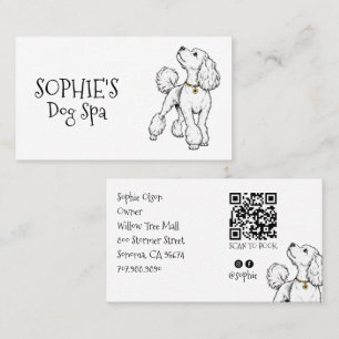Süßer Hund Grooming Spa QR Code Visitenkarte