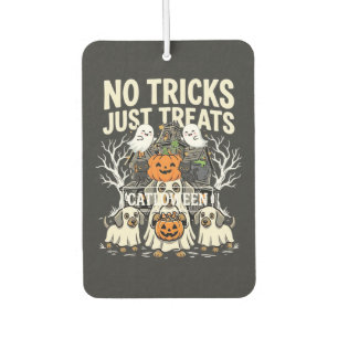 Süßer Hund Halloween Keine Tricks Nur Leckerlis_1 Autolufterfrischer