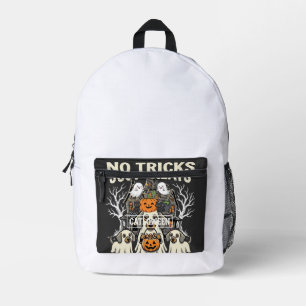 Süßer Hund Halloween Keine Tricks Nur Leckerlis_1 Bedruckter Rucksack