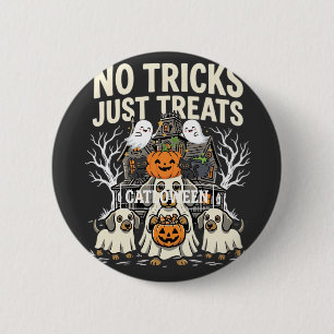 Süßer Hund Halloween Keine Tricks, nur Leckerlis_1 Button