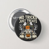 Süßer Hund Halloween Keine Tricks, nur Leckerlis_1 Button (Vorne & Hinten)
