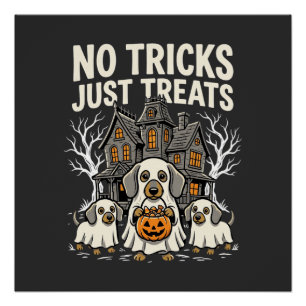 Süßer Hund Halloween Keine Tricks, nur Leckerlis_1 Poster