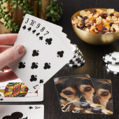 Süßer Hund im Heu Spielkarten (In Situ)