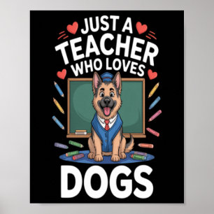 Süßer Hund in der Schule Poster