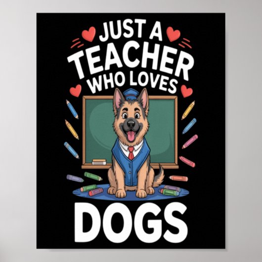 Süßer Hund in der Schule Poster (Vorne)