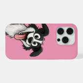 Süßer Hund in Rosa iPhone Hülle (Rückseite (Horizontal))