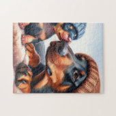 Süßer Hund-Jigsaw-Puzzle — Weihnachtsgeschenk Puzzle (Horizontal)