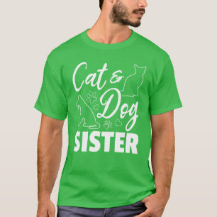 Süßer Hund Katze Schwester Hund Schwester Hund Lie T-Shirt