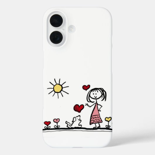 Süßer Hund mit einem Mädchen Case-Mate iPhone Hülle (Rückseite)