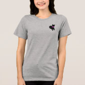 Süßer Hund mit Haltung Tri-Blend Shirt (Vorderseite)