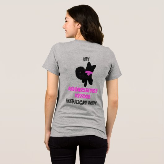 Süßer Hund mit Haltung Tri-Blend Shirt (Rückseite voll)