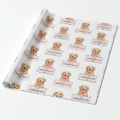 Süßer Hund mit Herz Frohen Valentinstag Geschenkpapier (Ungerollt)