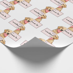Süßer Hund mit Herz Frohen Valentinstag Geschenkpapier