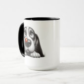 Süßer Hund mit Marienkäfer Tasse (Vorderseite Links)