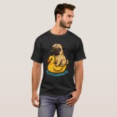 Süßer Hund Mops Gummiente T-Shirt (Vorne ganz)