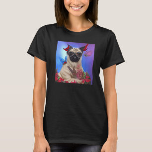 Süßer Hund Mops mit Sonnenbrille T-Shirt
