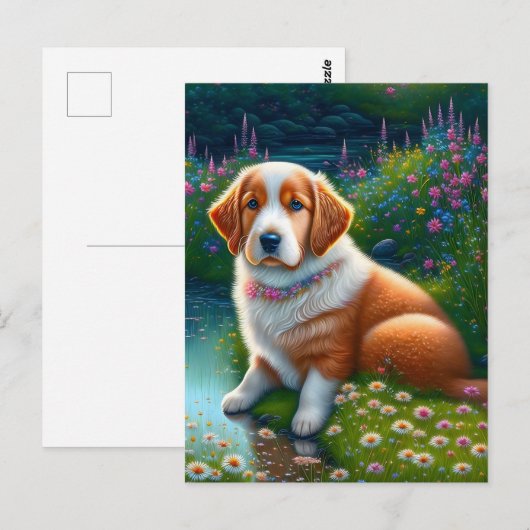 Süßer Hund Postkarte (Vorne/Hinten)