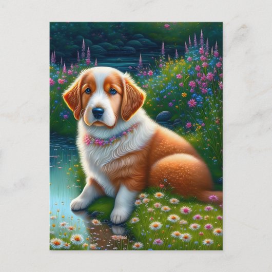 Süßer Hund Postkarte (Vorderseite)