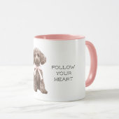 Süßer Hund Rosa Schleife Tasse (VorderseiteRechts)
