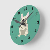 Süßer Hund Runde Wanduhr (Winkel)