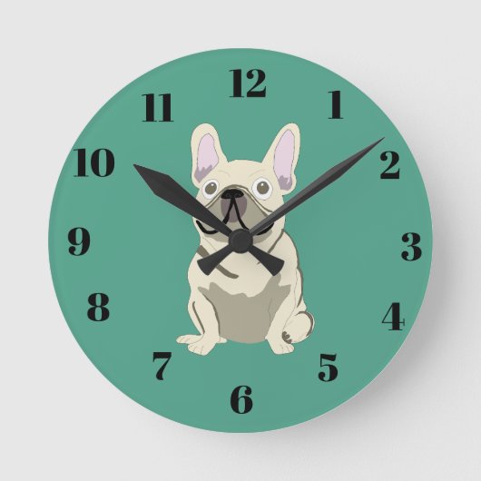 Süßer Hund Runde Wanduhr (Vorderseite)