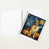 Süßer Hund Saint Bernard Halloween Jack O Lantern Planer (Anzeige)