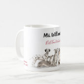Süßer Hund Schul Lehrer Kaffeetasse (Vorderseite Links)
