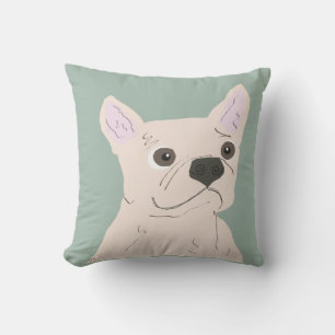 Süßer Hund, Staubblau Kissen