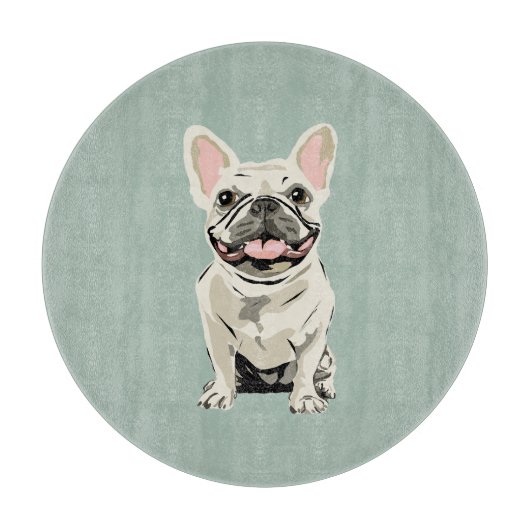 Süßer Hund, Staubblau Schneidebrett (Vorderseite)