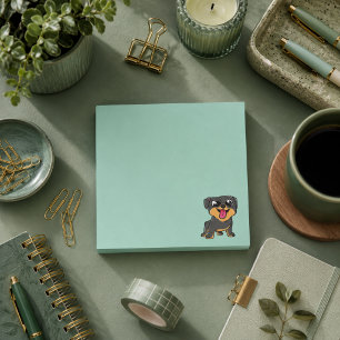 Süßer Hund Türkis Grün Post-it Klebezettel