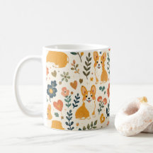 Süßer Hund Volkskunst Whimsical Handgezeichneter H