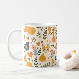 Süßer Hund Volkskunst Whimsical Handgezeichneter H Kaffeetasse
