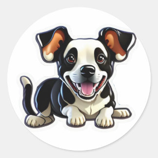 Süßer Hund Welpe Berner, Glücklicher Hund #1 Runder Aufkleber
