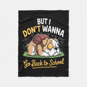 Süßer Hund will nicht zurück zur Schule Fleecedecke