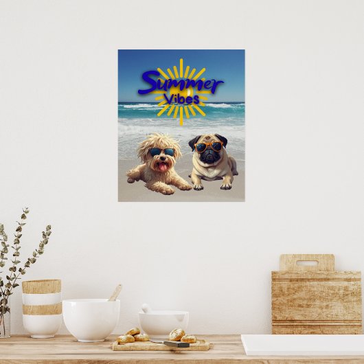 Süßer Hundedruck, Wertposter-Papier (Halbglanz) Poster (Küche)