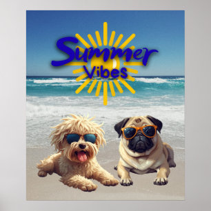 Süßer Hundedruck, Wertposter-Papier (Halbglanz) Poster