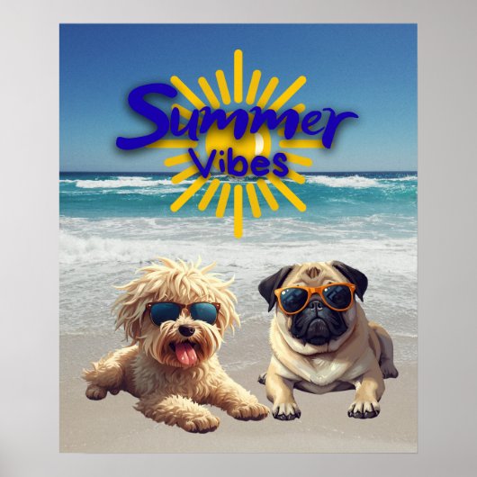 Süßer Hundedruck, Wertposter-Papier (Halbglanz) Poster (Vorne)